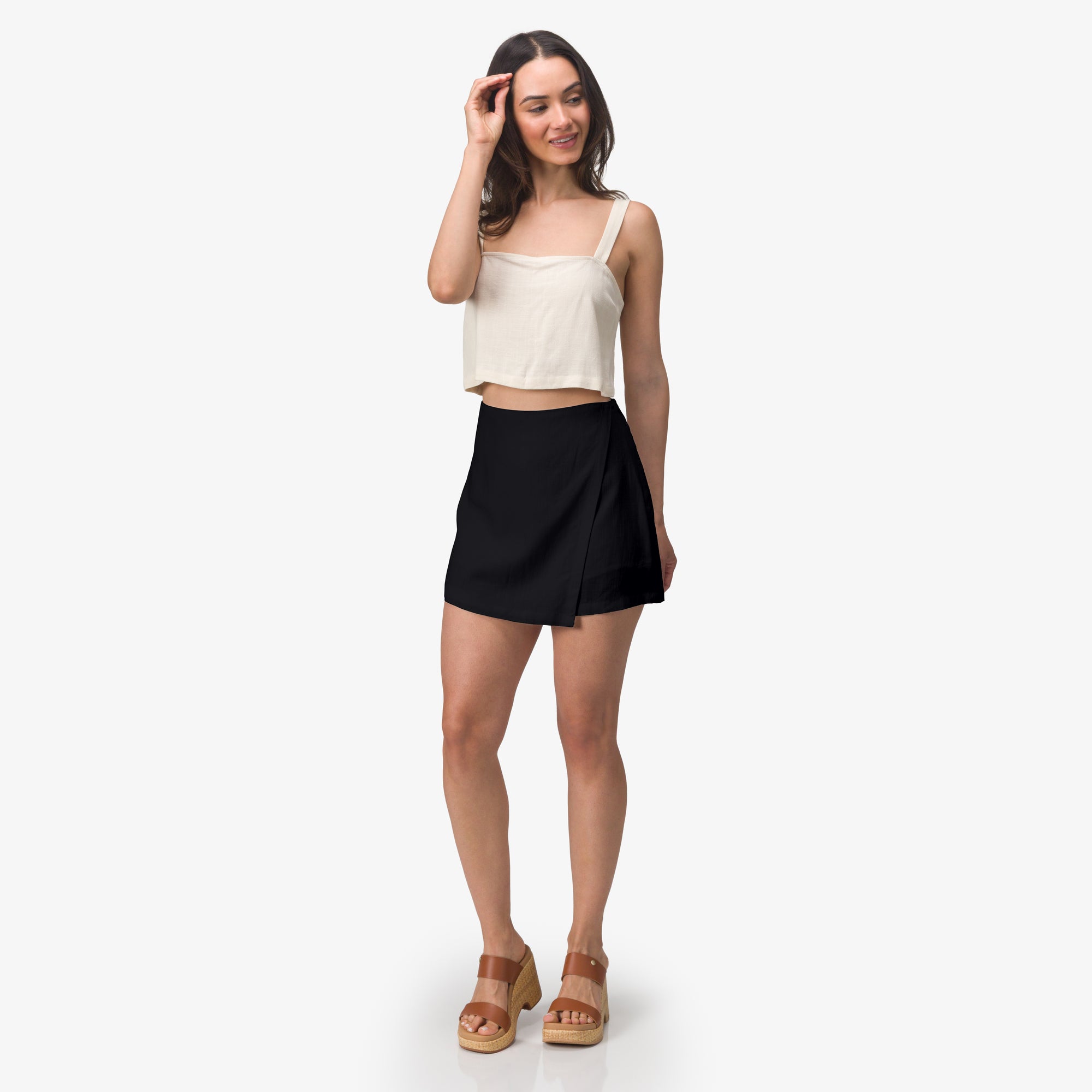 Alternative view of Tori Linen Wrap Skort